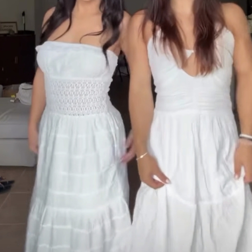 Cotton Natural White Maxi Dress